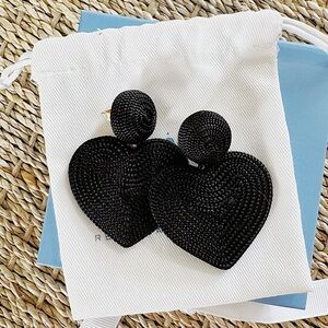Rebecca de Ravenel Cora Black Heart Earrings